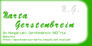 marta gerstenbrein business card